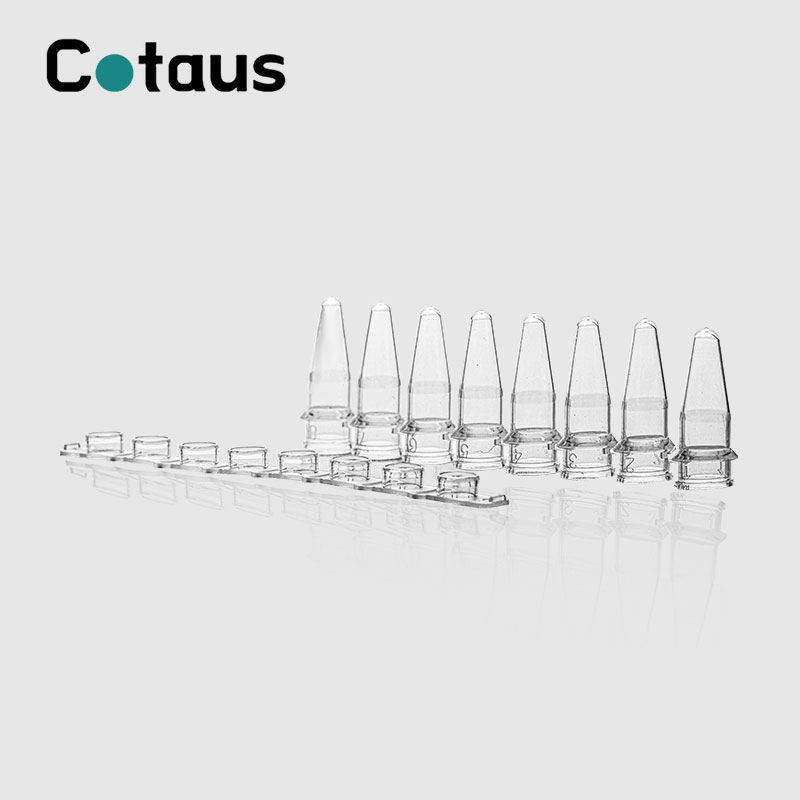 0,2 ml transparente PCR-Röhrchen mit 8 Streifen