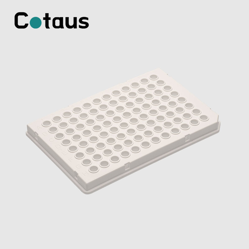 96 Well 0,1 ml weiße Halbrand-PCR-Platte